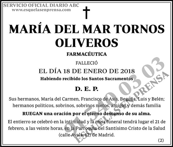 María del Mar Tornos Oliveros